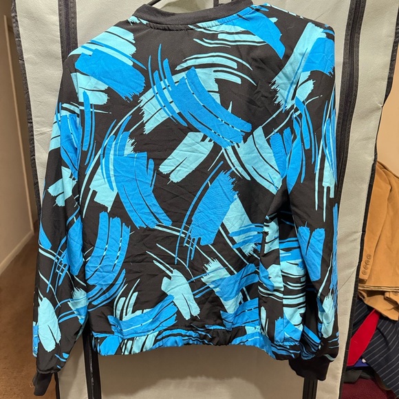 NY&C 2 piece workout set multi pattern blue vintage athletic wear - Picture 2 of 3